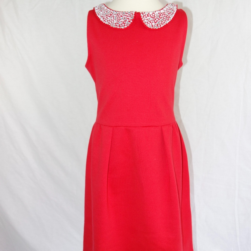 J Crew Crew Cuts Dress with Jeweled collar